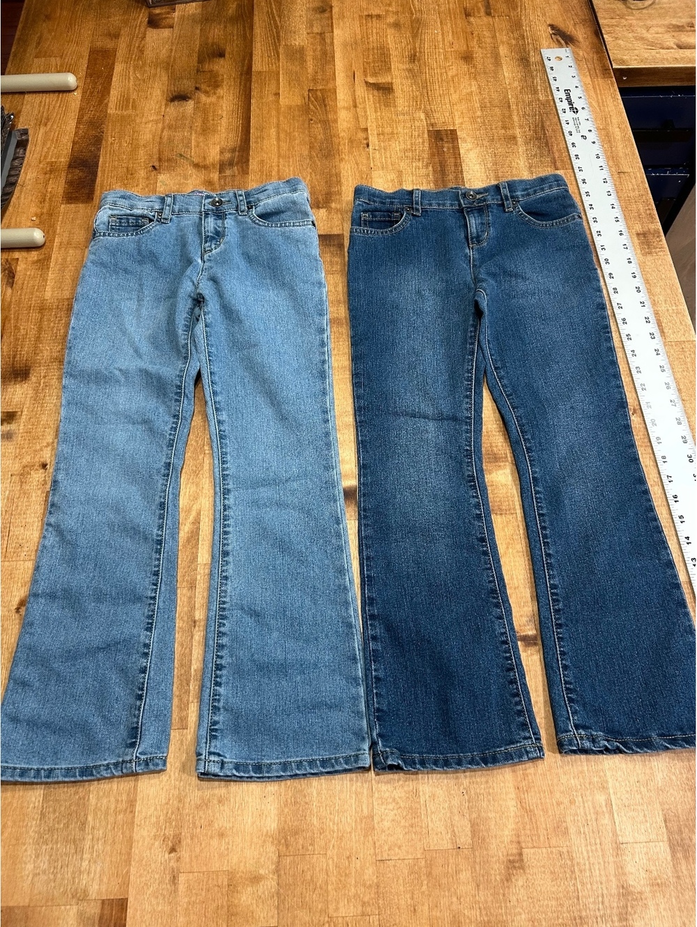 The Children's Place Bootcut Jeans toddler Size 8 -Two Pairs Light and Dark Wash